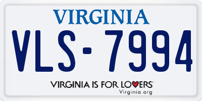 VA license plate VLS7994