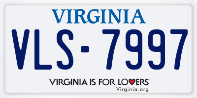 VA license plate VLS7997