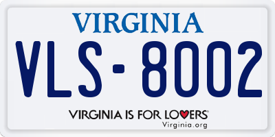 VA license plate VLS8002
