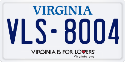 VA license plate VLS8004