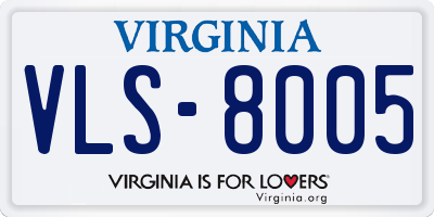 VA license plate VLS8005