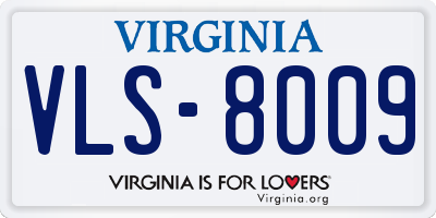 VA license plate VLS8009