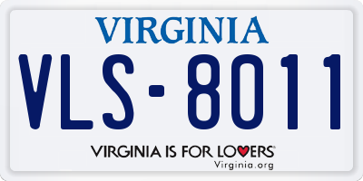 VA license plate VLS8011