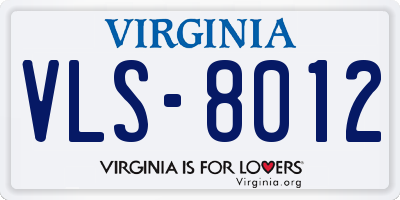 VA license plate VLS8012