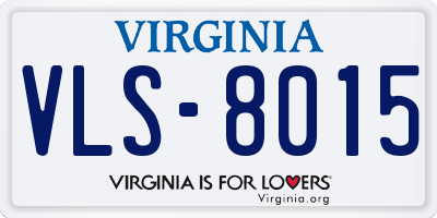 VA license plate VLS8015