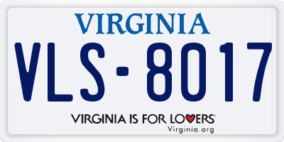VA license plate VLS8017