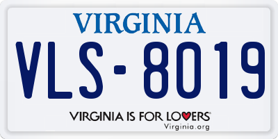 VA license plate VLS8019