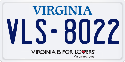 VA license plate VLS8022