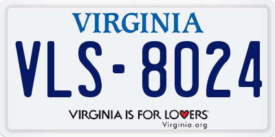 VA license plate VLS8024