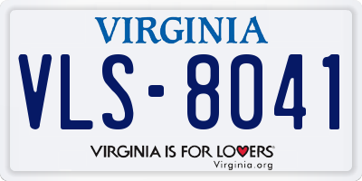 VA license plate VLS8041
