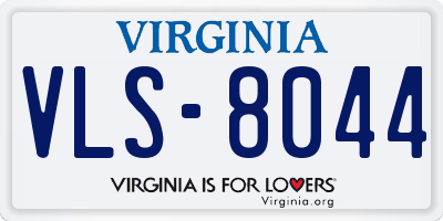 VA license plate VLS8044