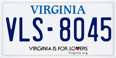 VA license plate VLS8045