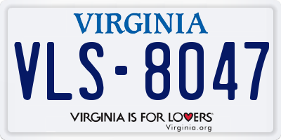 VA license plate VLS8047