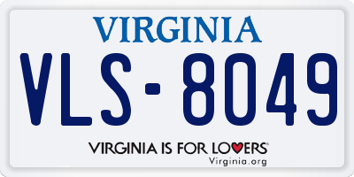 VA license plate VLS8049
