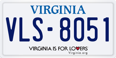 VA license plate VLS8051