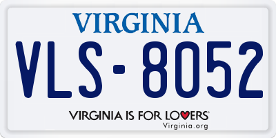 VA license plate VLS8052