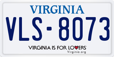 VA license plate VLS8073