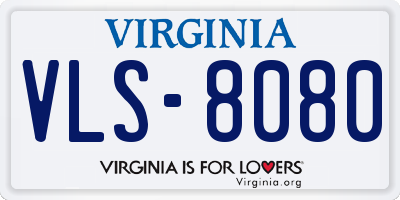 VA license plate VLS8080