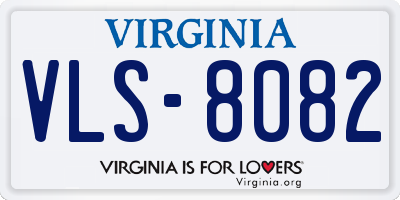 VA license plate VLS8082