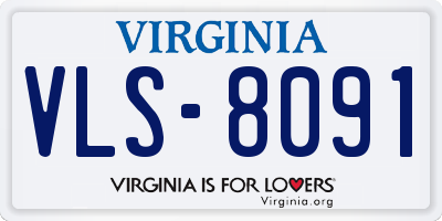 VA license plate VLS8091