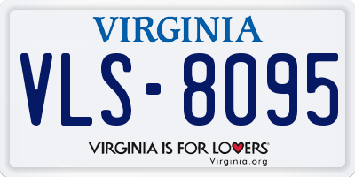 VA license plate VLS8095
