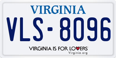 VA license plate VLS8096