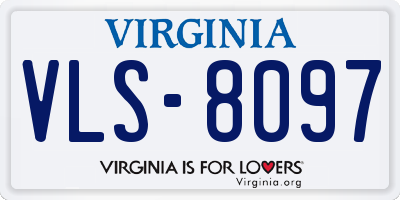 VA license plate VLS8097
