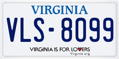 VA license plate VLS8099