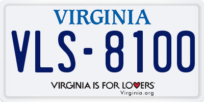 VA license plate VLS8100