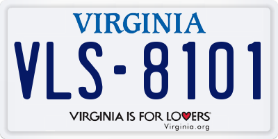 VA license plate VLS8101