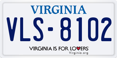 VA license plate VLS8102