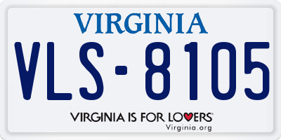 VA license plate VLS8105