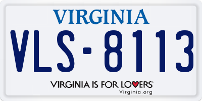 VA license plate VLS8113