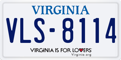 VA license plate VLS8114