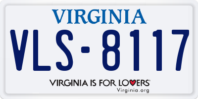 VA license plate VLS8117