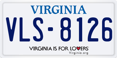 VA license plate VLS8126