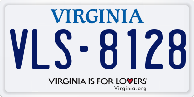 VA license plate VLS8128