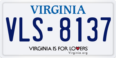 VA license plate VLS8137