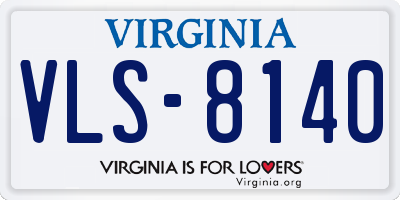 VA license plate VLS8140
