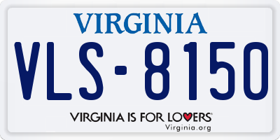 VA license plate VLS8150