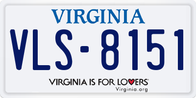 VA license plate VLS8151