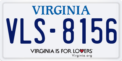 VA license plate VLS8156