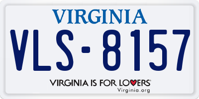 VA license plate VLS8157