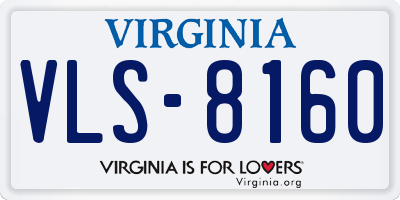 VA license plate VLS8160