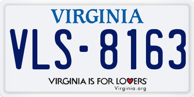 VA license plate VLS8163