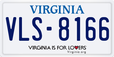 VA license plate VLS8166