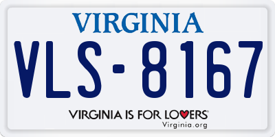 VA license plate VLS8167