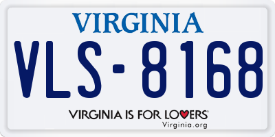 VA license plate VLS8168