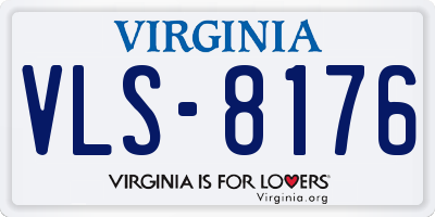 VA license plate VLS8176