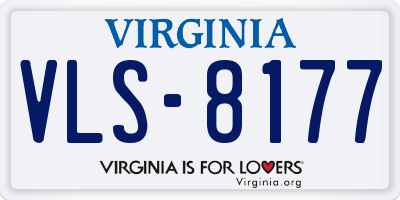 VA license plate VLS8177